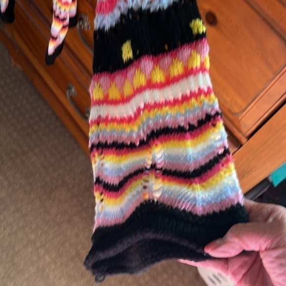 Women’s Black, Pink, Blue Knitted Cardigan Size Large NWOT - Picture 3 of 8
